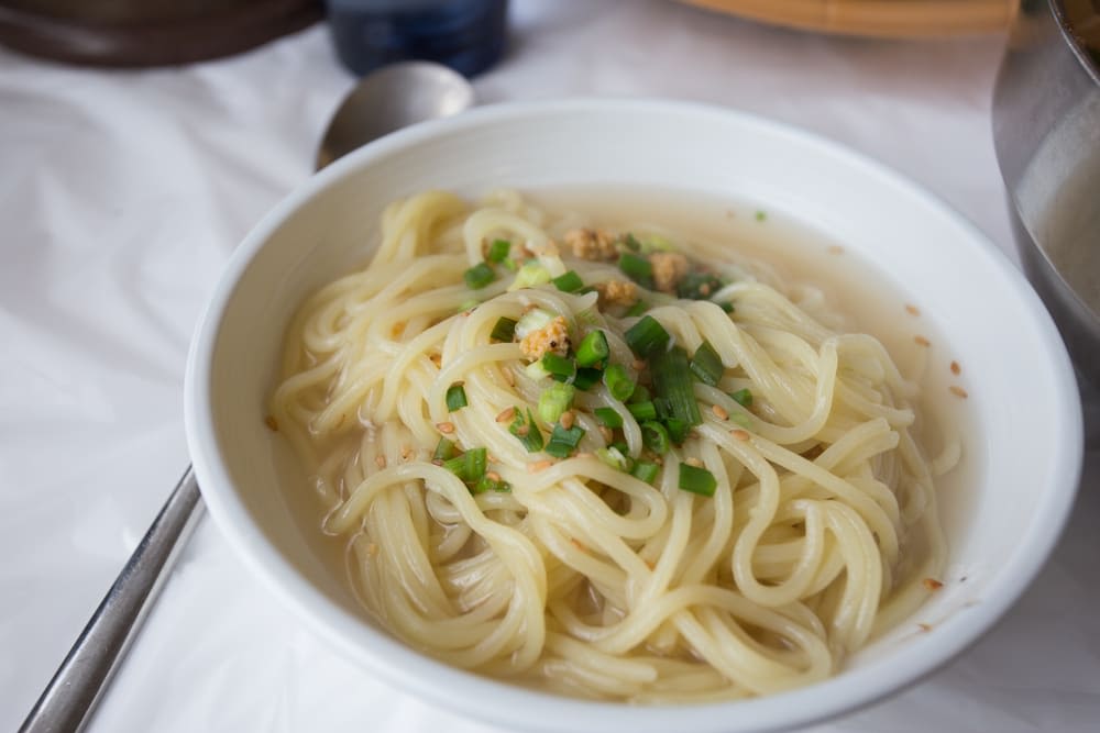 ウニ入り韓国式そうめん