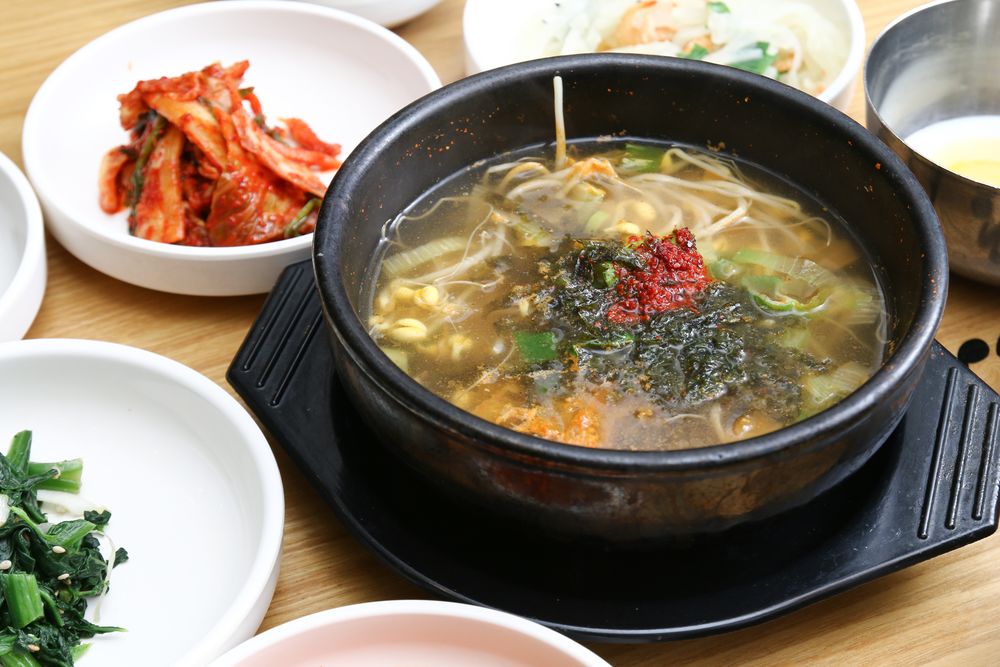 Kongnamul Gukbap (soybean sprout soup with rice)