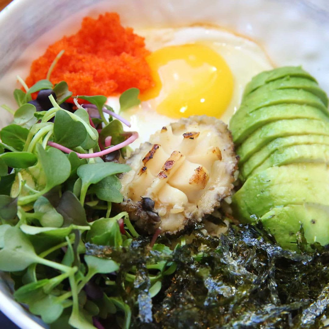 Abalone and Avocado Bibimbap (mixed rice)