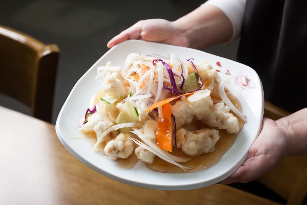 Mini Tangsuyuk (deep-fried pork with sweet and sour sauce)