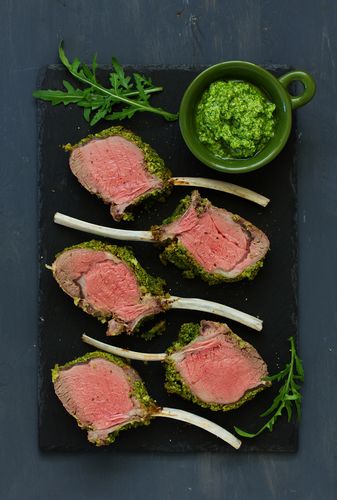 Chive chop lamb chop French rack steak