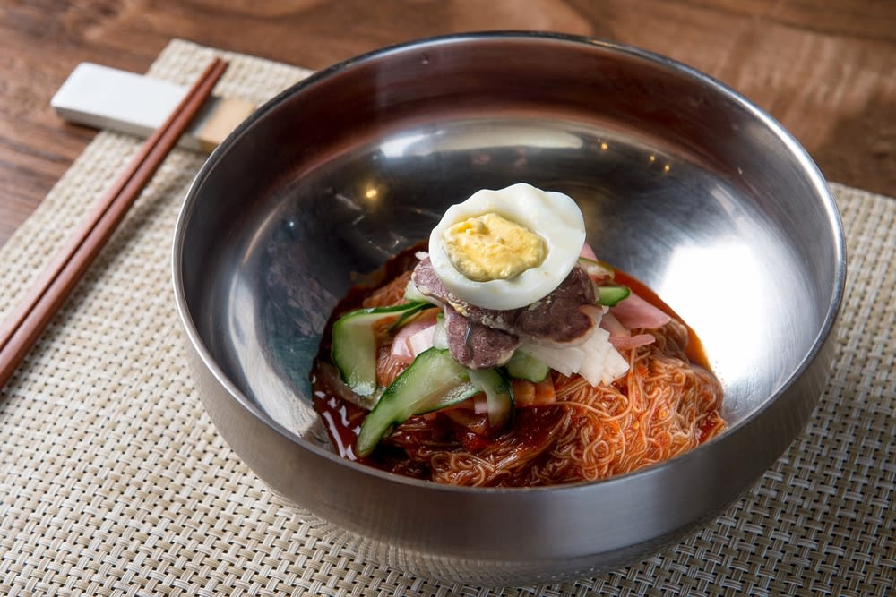 Bibim Naengmyeon (spicy buckwheat noodles)