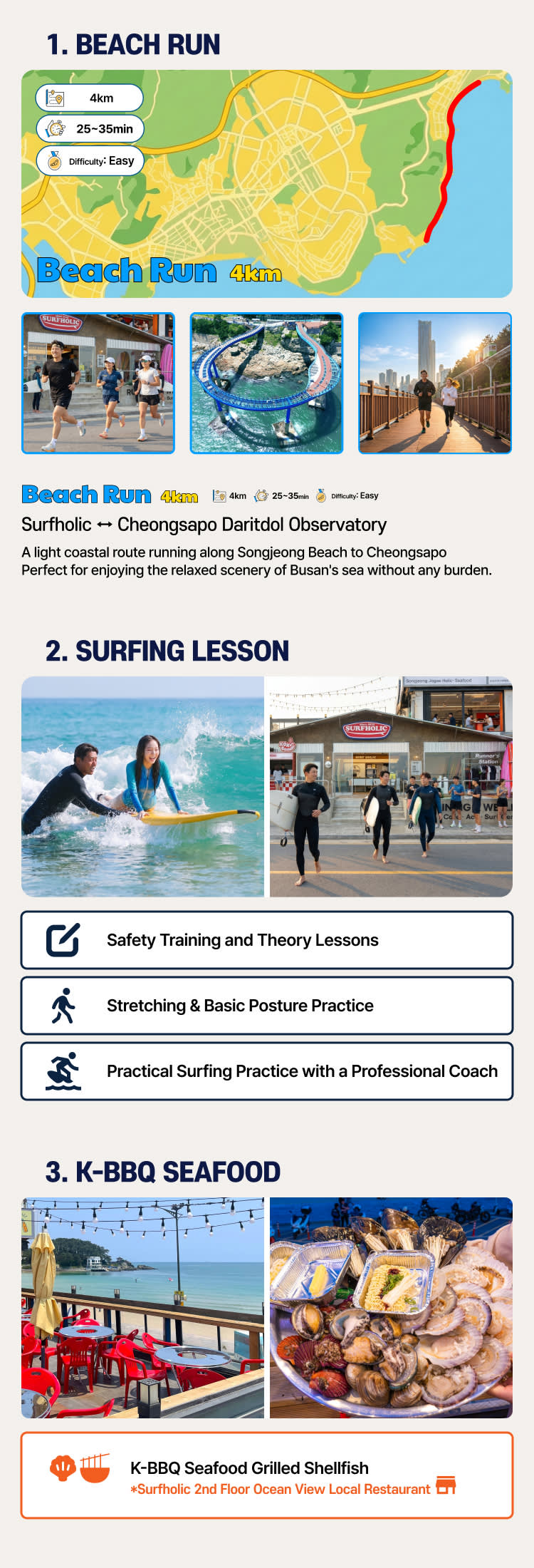 [BUSAN] Beach Run & Surf & K-BBQ | K-Culture at Songjeong, SURFHOLIC