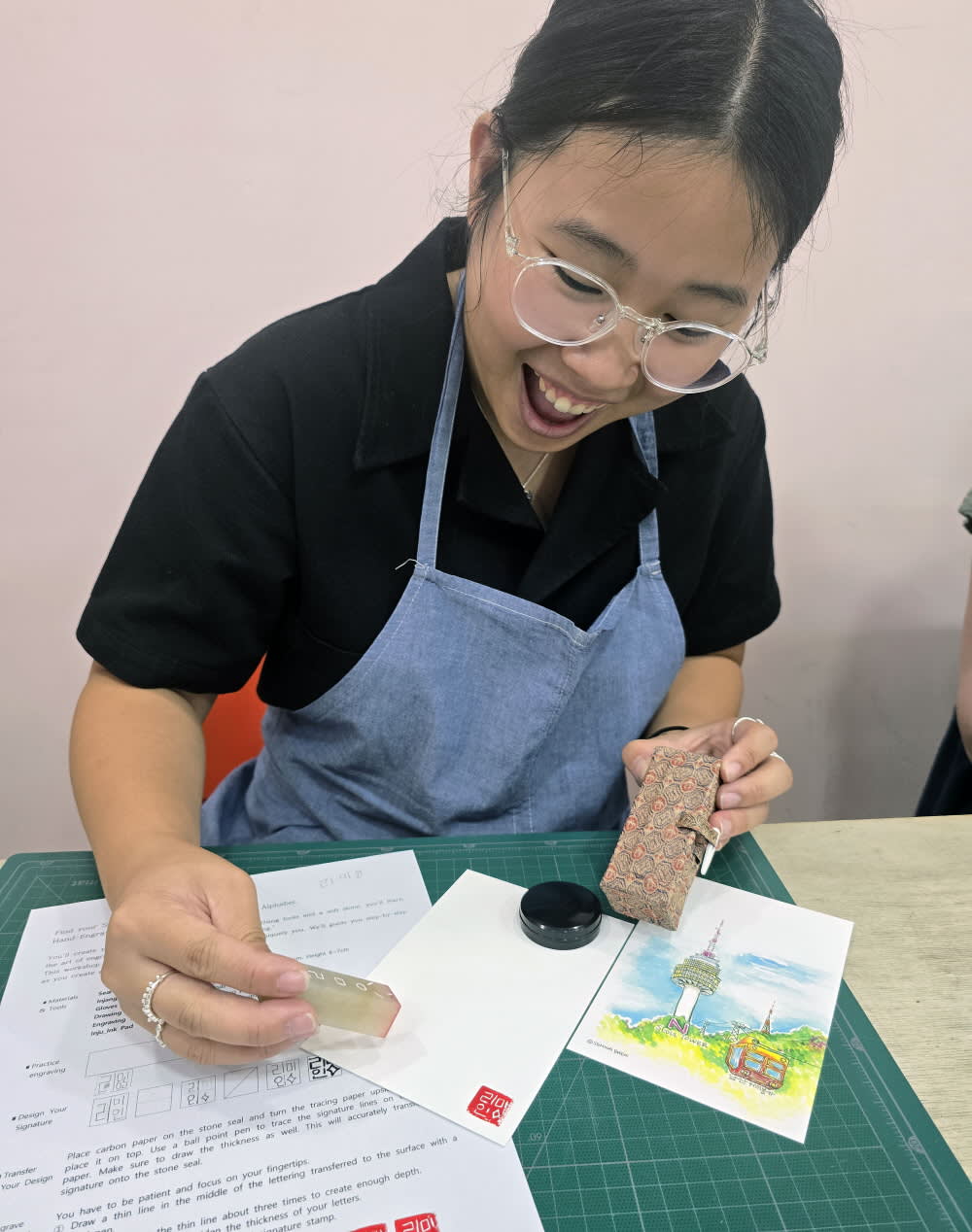 [首尔乙支路] 体验制作属于自己的韩文手工石头印章