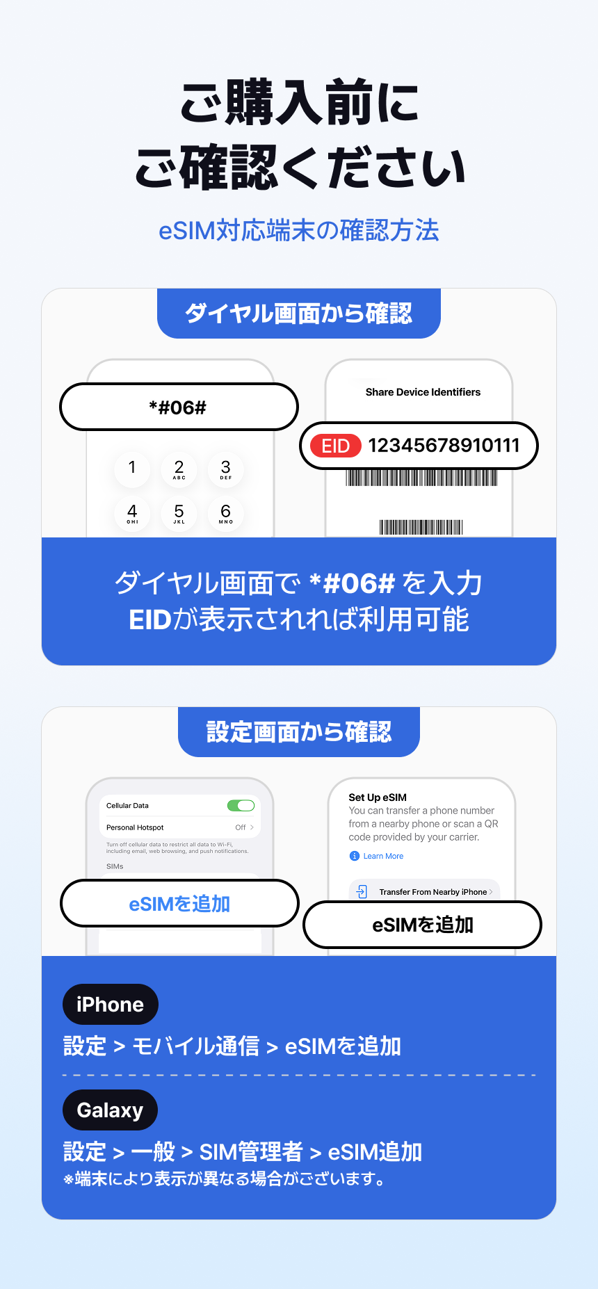 [Korea] eSIM – 5Gデータ無制限 (KT・SKT公式)