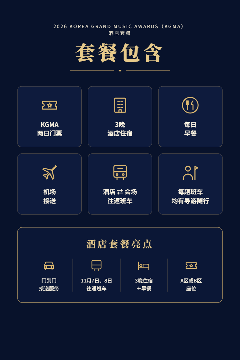 2026 KGMA 酒店套餐 