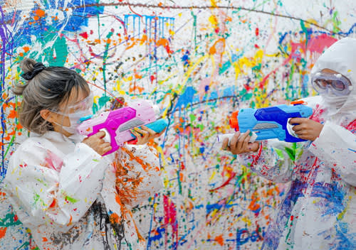 [首尔合井]涂满颜料的工作室体验动作彩绘
