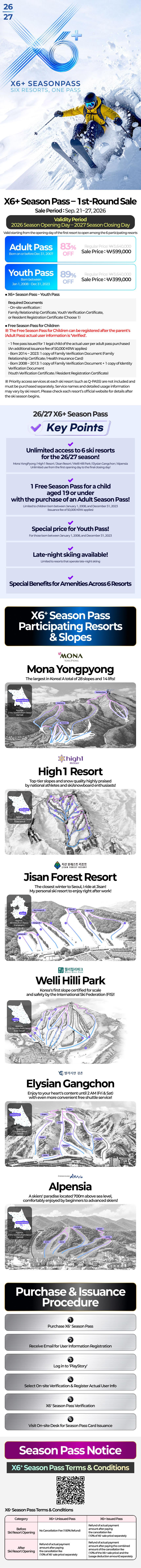 X6+ SEASON PASS (Six Resorts, ONE PASS) - 1st Round Sale