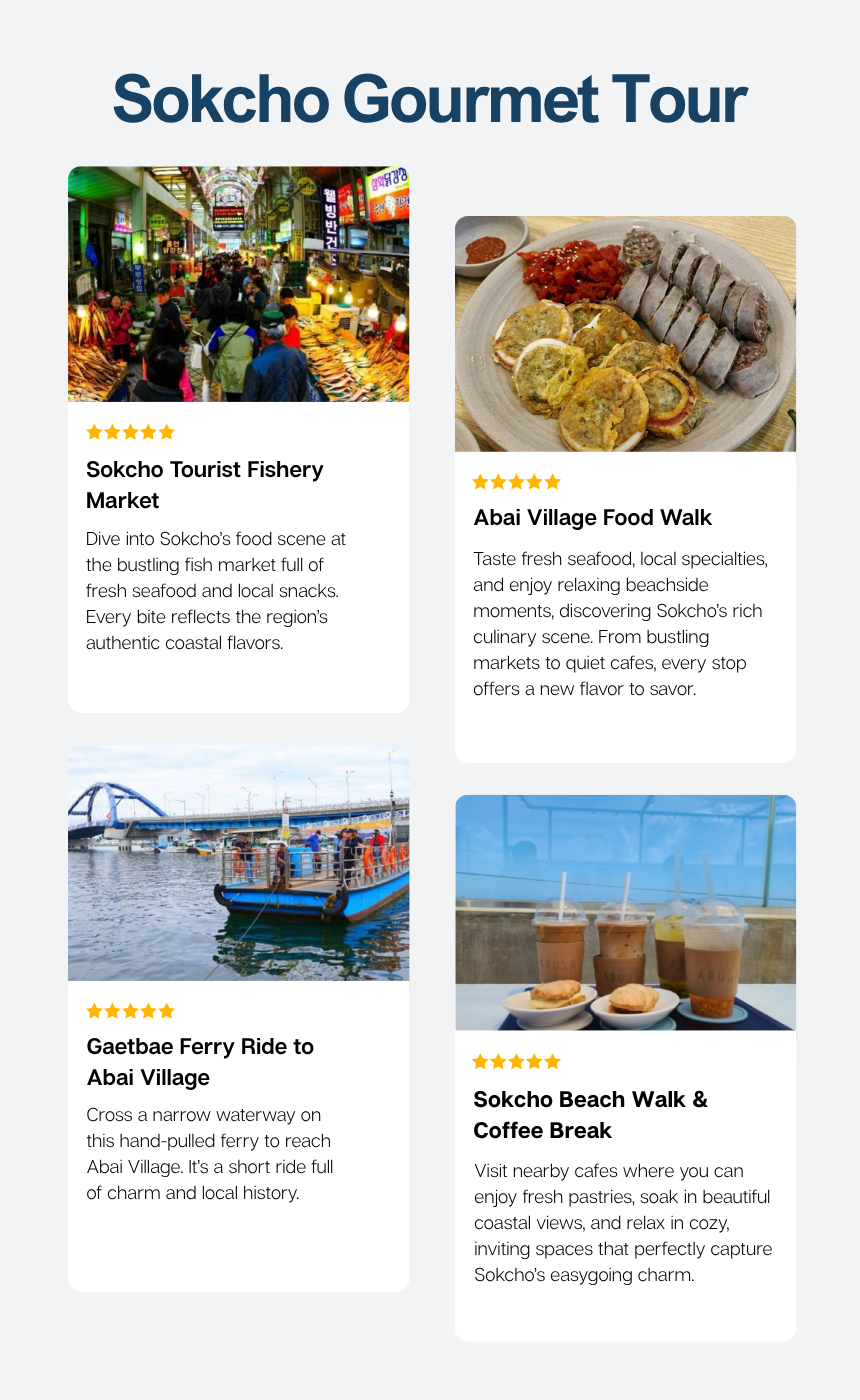 Gangwon Sokcho 3-Hour Taxi Tour