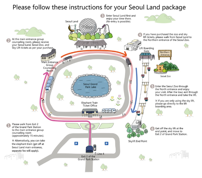 [Seoulland] Seoulland + Seoul ZOO One day Pass