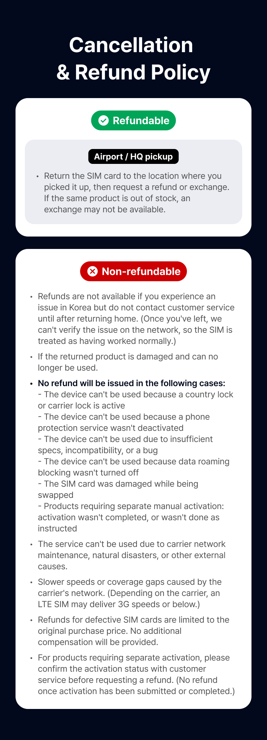 [Airport Pick Up] Korea data unlimited Dosirak USIM (SKT/LG U+ official)