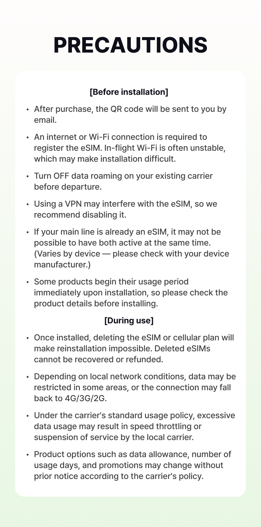 [eSIM] 5G Unlimited Data Dosirak eSIM (SKT/LGU+ official)