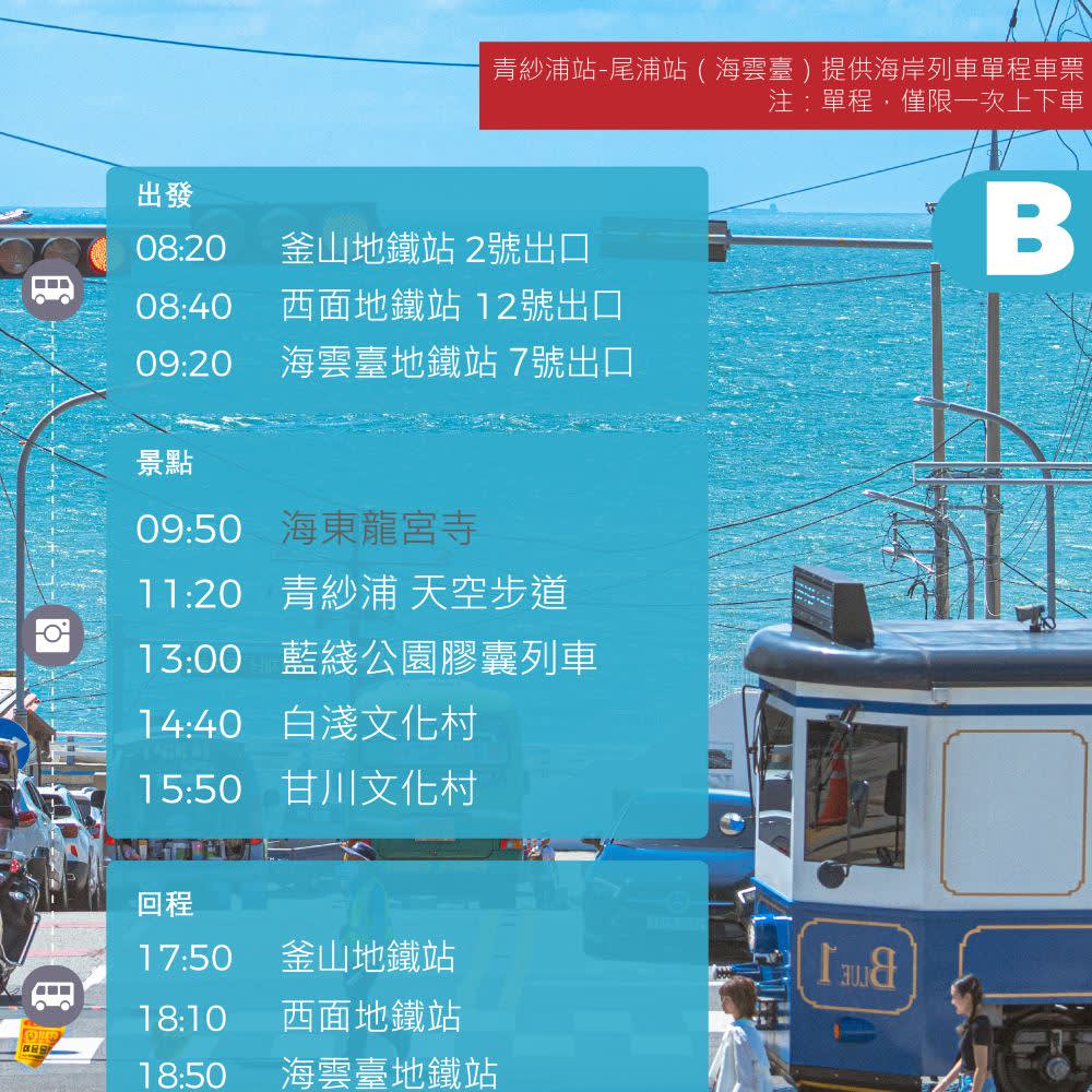 [釜山] 釜山一日游（海云台蓝线公园 / 甘川文化村 / 青沙浦 / 龙宫寺）