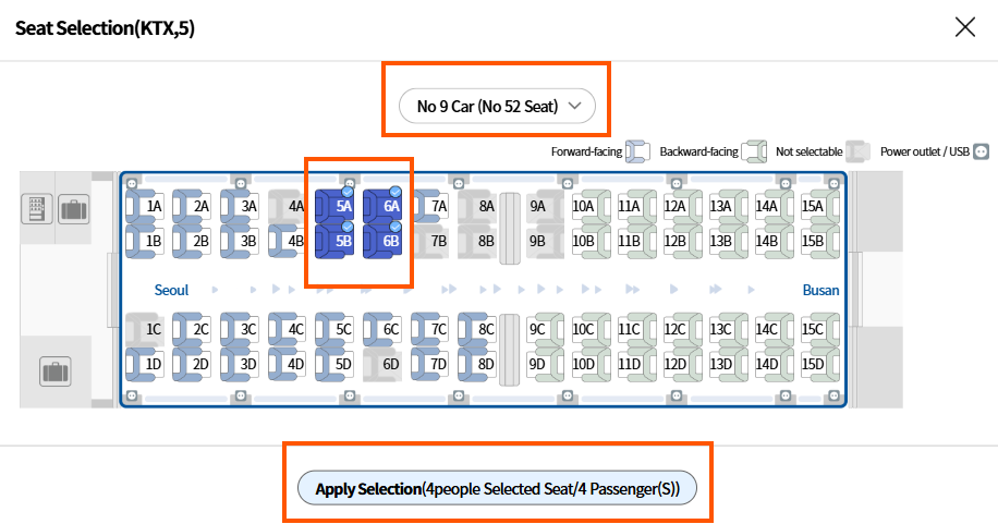 [KORAIL PASS] Korea KORAIL Pass Group(2~5) - KTX Unlimited Boarding Pass (2/3/4/5days)