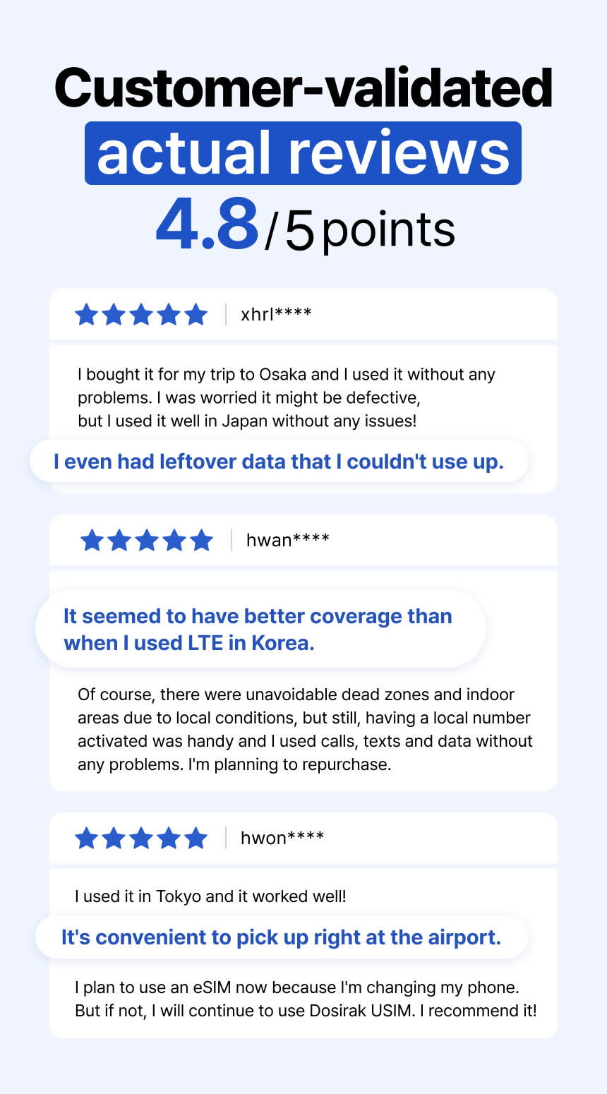 [Airport Pick Up] Korea data unlimited Dosirak USIM (KT/SKT official)