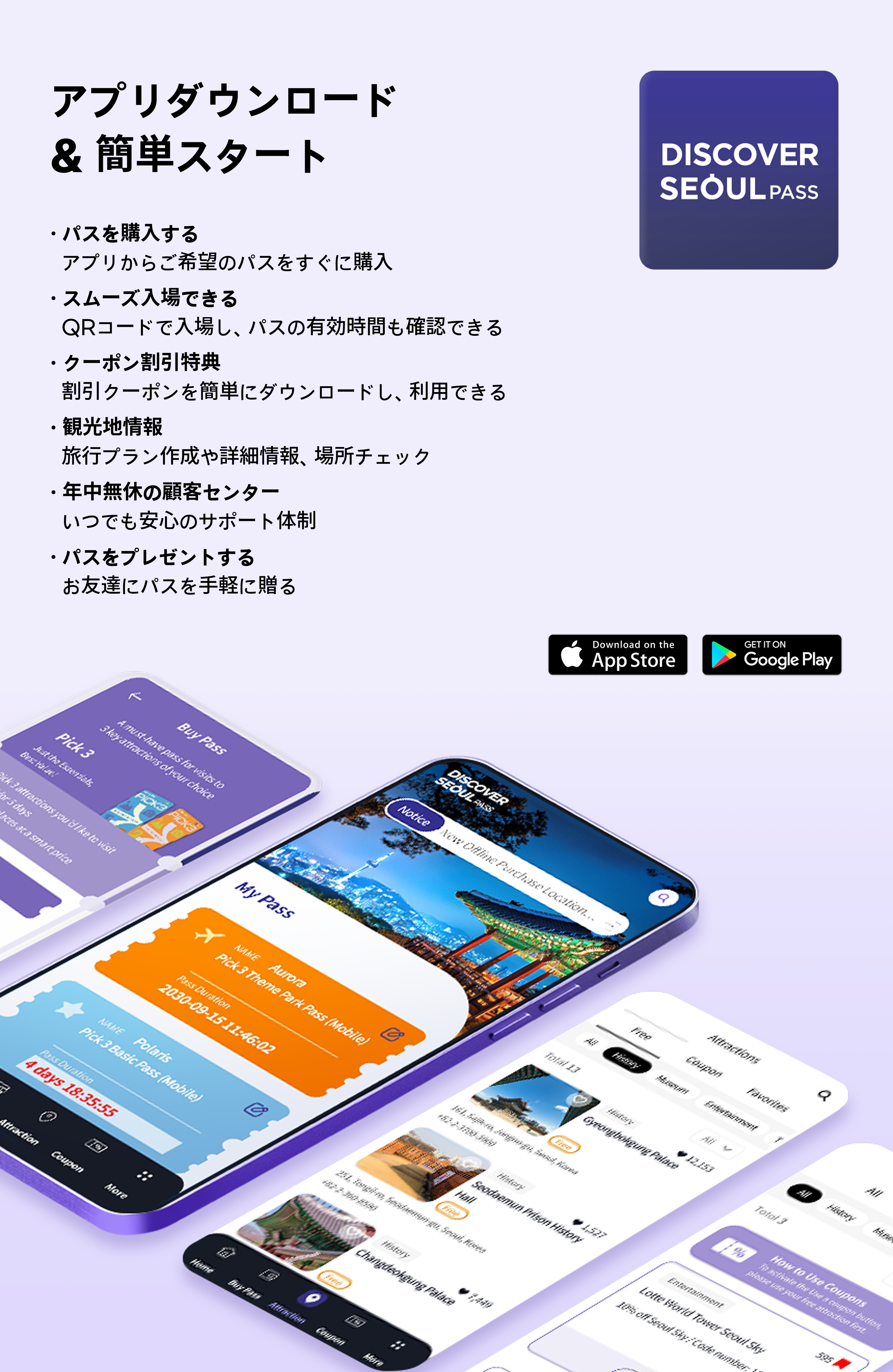 【モバイル版】DISCOVER SEOUL PASS＋5日間 eSIM
