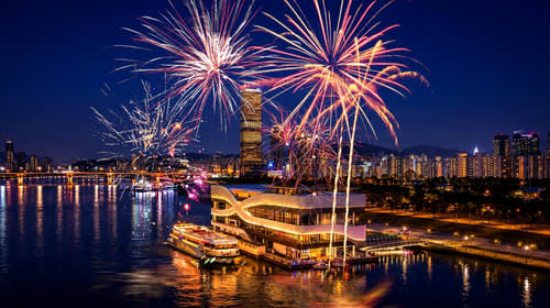 [Seoul] Romantic Han River SEOUL CRUISE Tour : Daytime, Sunset and Milky Way Aurora & Fireworks Cruises Under the Night Sky