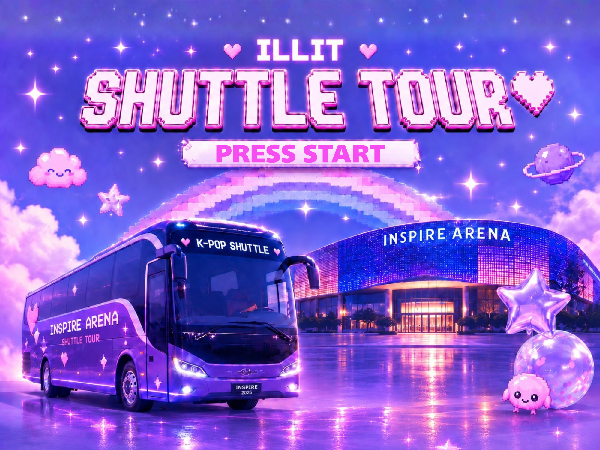 [ILLIT] LIVE 'PRESS START♥︎' ENCORE in KOREA : 仁川 Inspire Arena 至首尔往返/单程，仁川机场. KPOP接驳巴士之旅