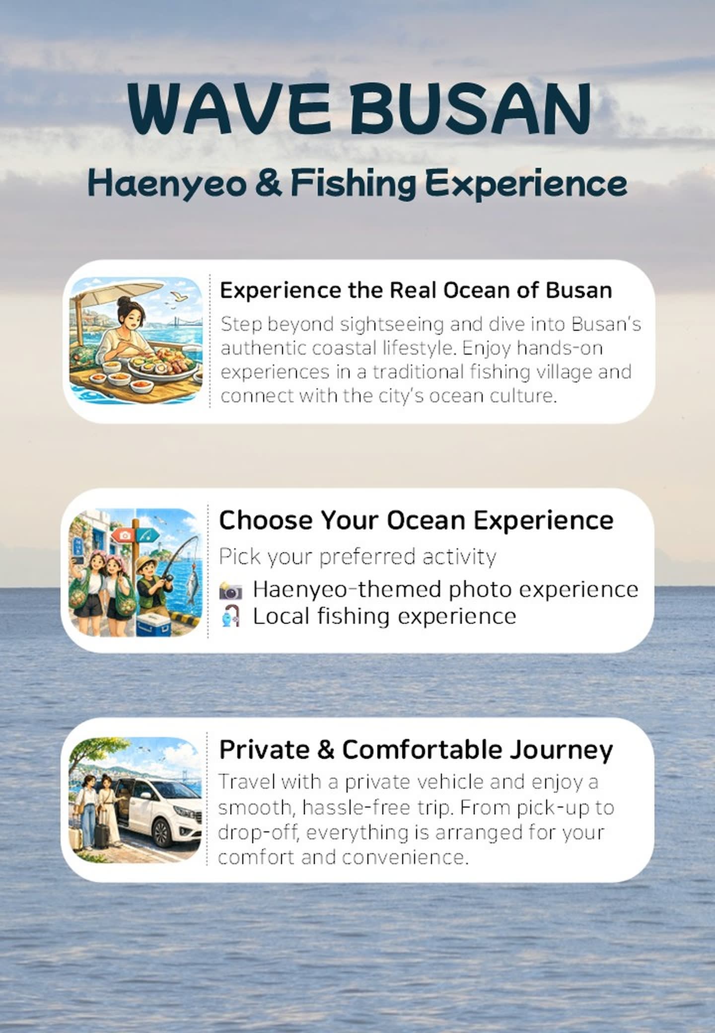 [Busan] Haenyeo Outfit or Fishing with Haenyeo Village Visit