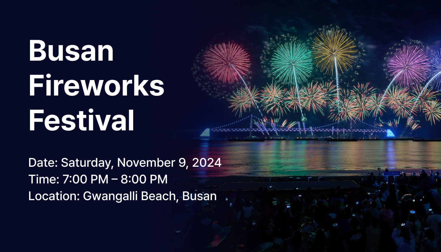 2024 Busan Fireworks Festival R-seat + Busan Spa Land Admission Ticket!