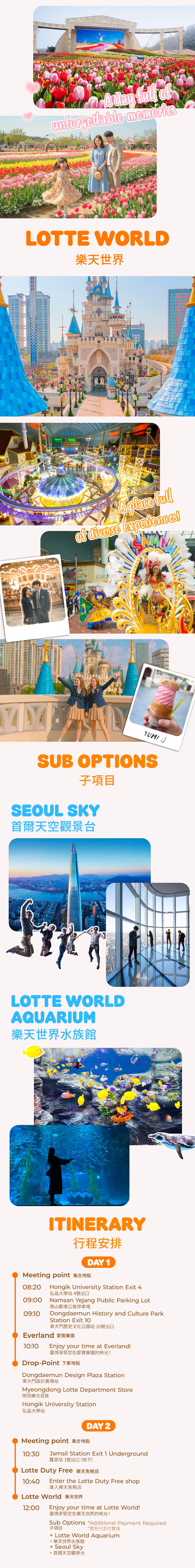 [2 Days] EVERLAND X LOTTE DOUBLE THEME PARK(Lotte Duty Free Gifts)