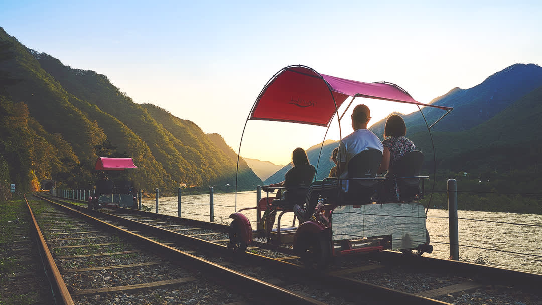 Gangchon Rail Bike + BBQ + Samaksan Cable Car Day Tour