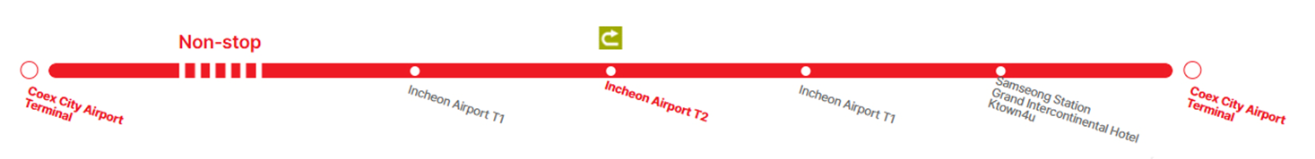 [Seoul] Airport Bus Ticket – Incheon Airport T1 → COEX / Gangnam (Route 6103)