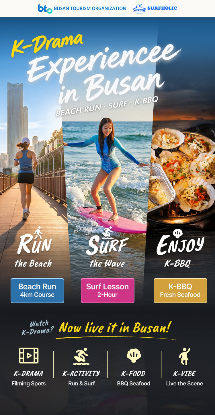 [BUSAN] Beach Run & Surf & K-BBQ | K-Culture at Songjeong, SURFHOLIC