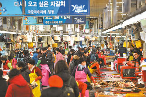 釜山市内半日観光と海鮮料理ツアー