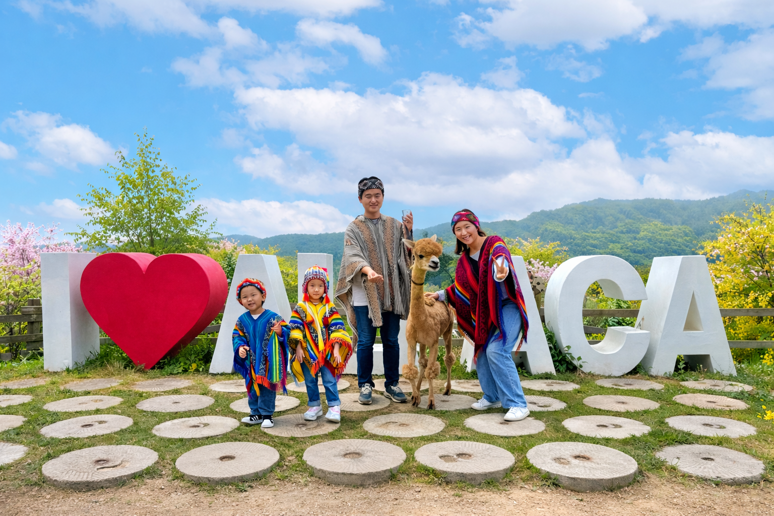 羊驼乐园 + 南怡岛 + 江村铁道自行车一日游