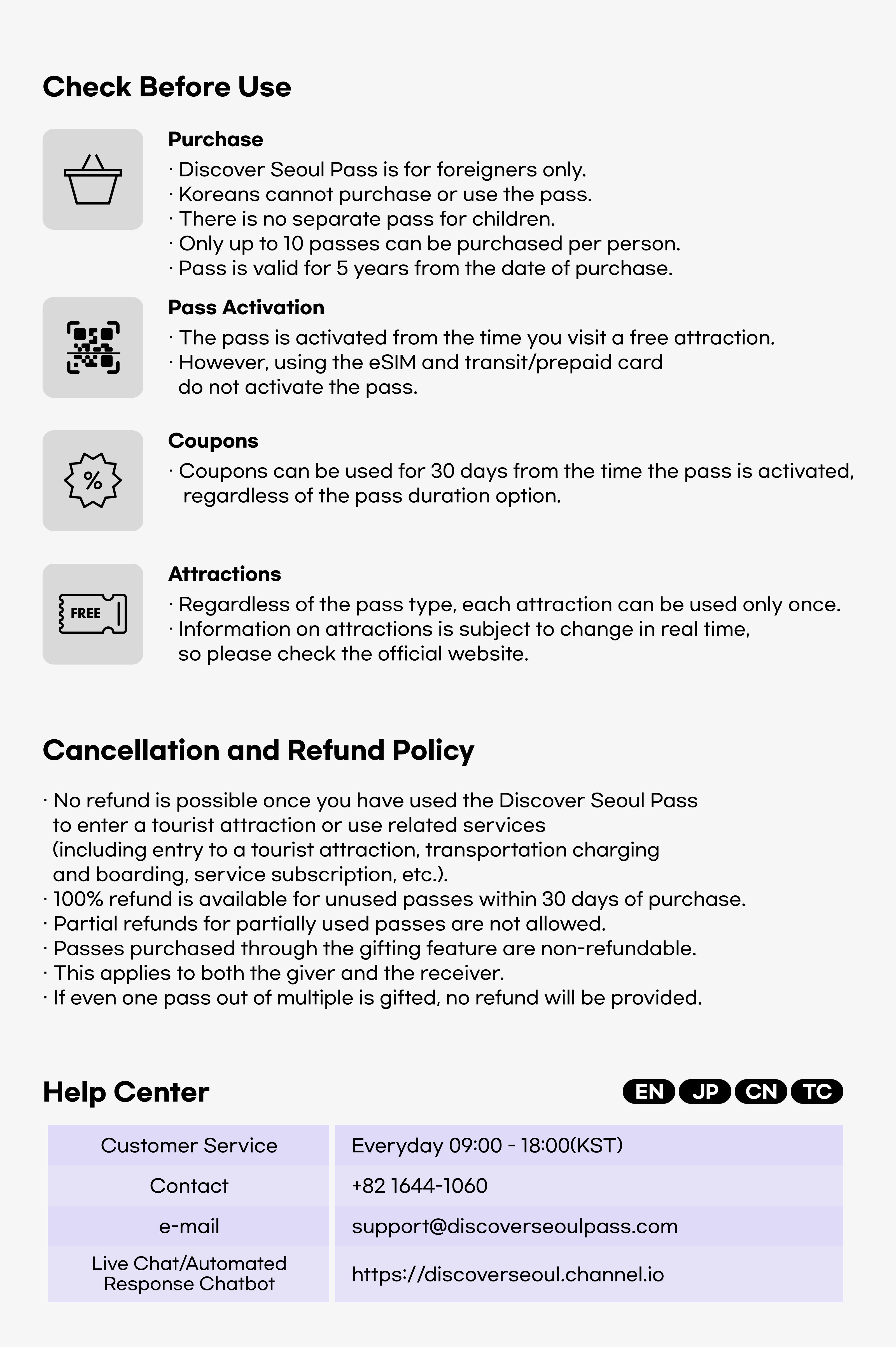[Card] Discover Seoul Pass – Seoul Tourist Pass