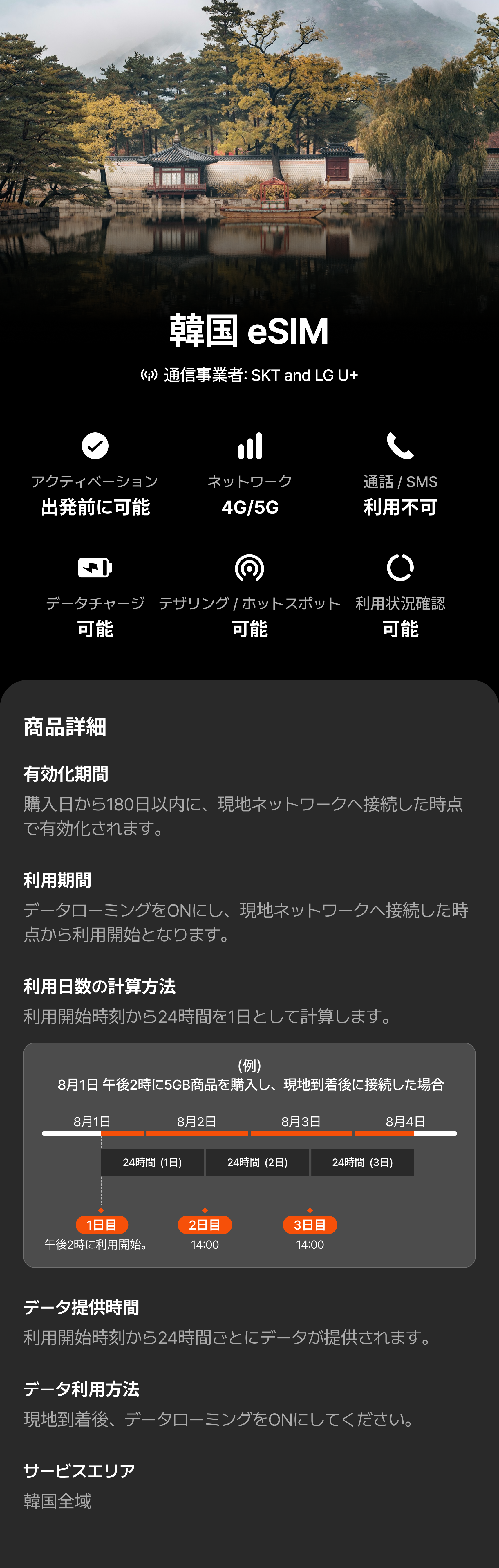 【韓国】5G eSIM（ChatGPT＆ソーシャルアプリ対応）【QRコードをメールでお届け】