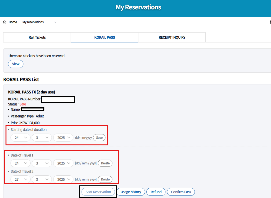 Korea KORAIL Pass Individual - KTX Unlimited Boarding Pass