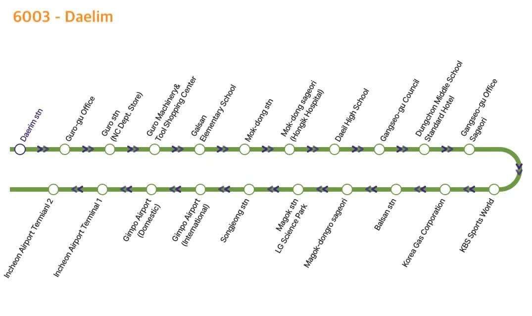 リムジン空港バスチケット（仁川空港第1ターミナル ↔ ソウル市内）（片道）