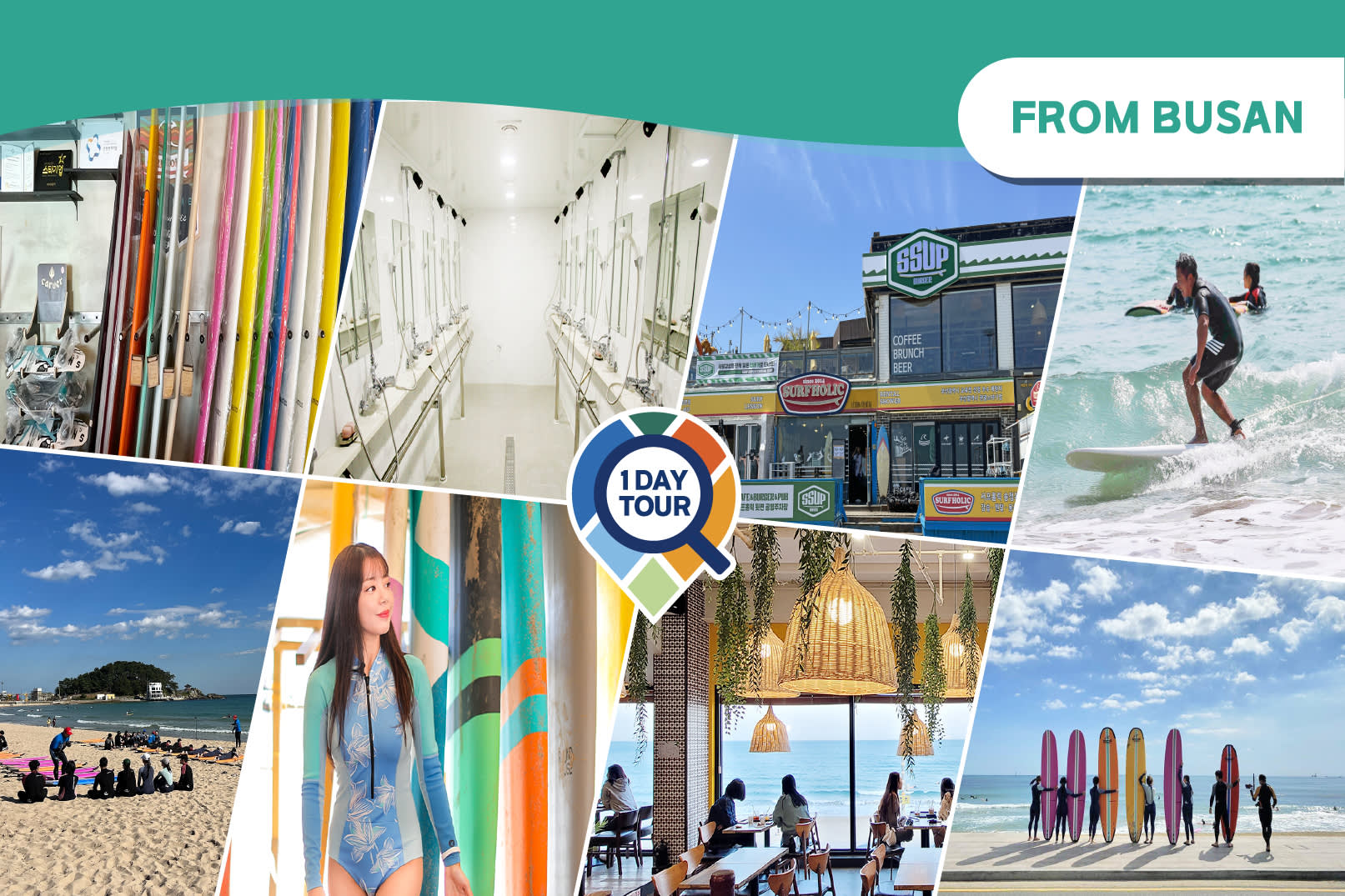 [Songjeong Beach] Surf-holic surfing beginer Lesson and unlimited free surfing!