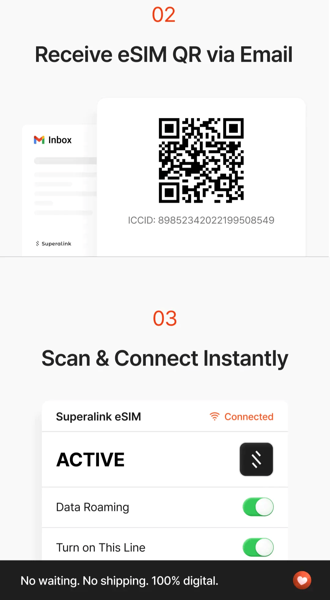 【韩国】固定 5G eSIM（支持 ChatGPT 和所有社交应用）