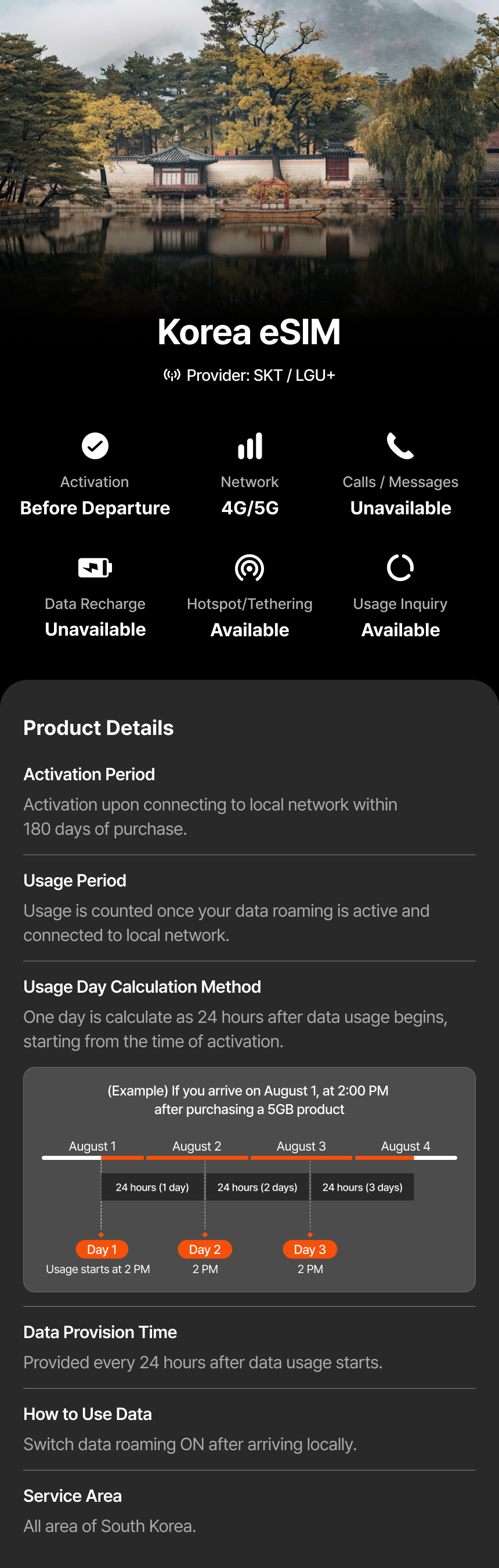 [eSIM] Korea Unlimited 5G with Chat GPT & Social Apps