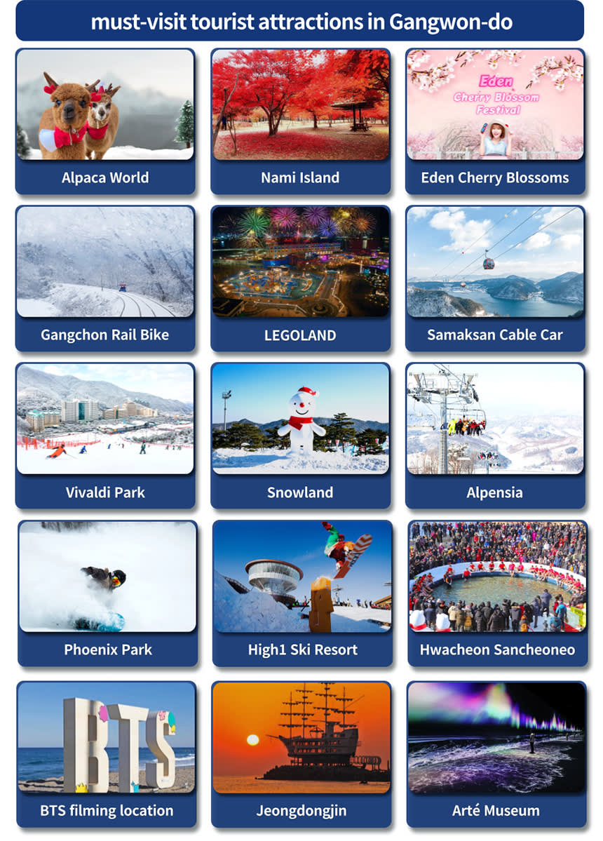 江原道全地域のカーチャートツアー