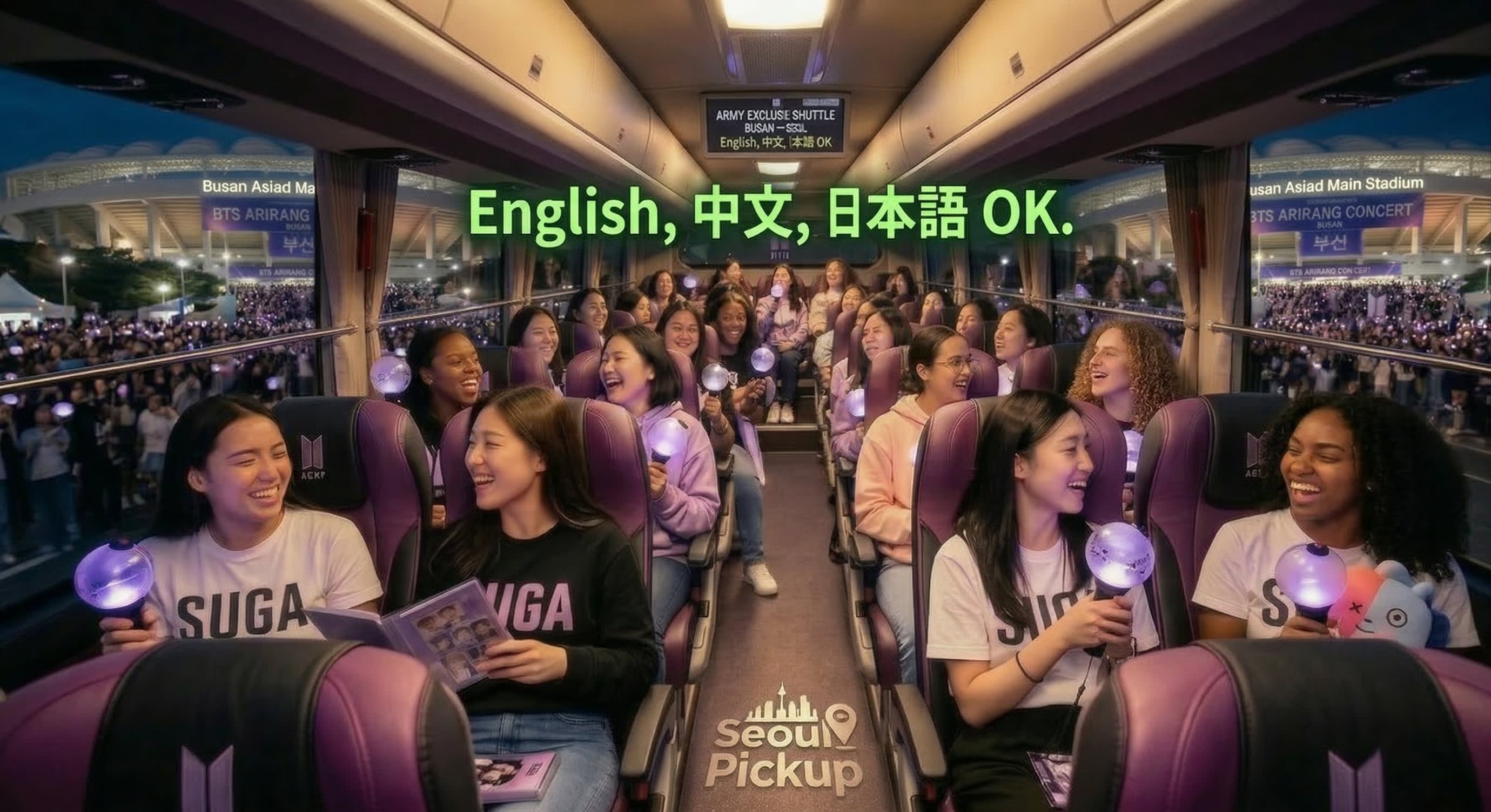 2026 BTS Goyang Concert Shuttle (Instant Confirm) – Seoul ⇄ Venue / Incheon Airport Drop-off