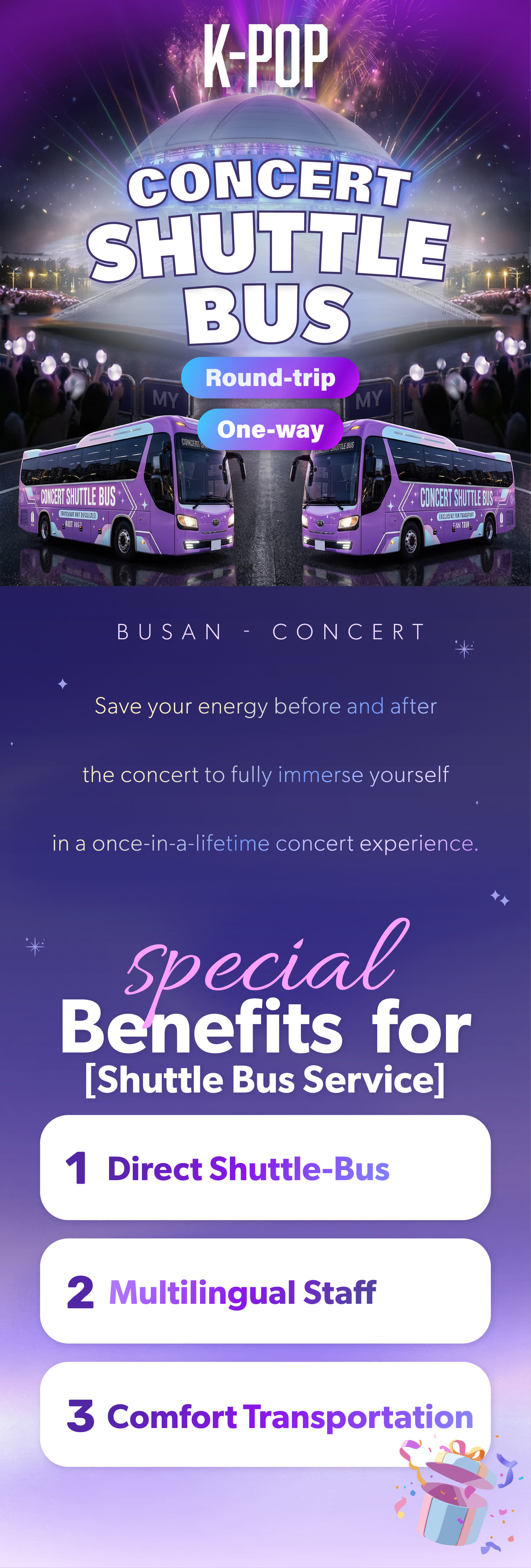 [BTS] [Busan - Asiad Main Stadium] Concert Shuttle (One-way/Round-trip/Luggage Care/Instant Confirmation)