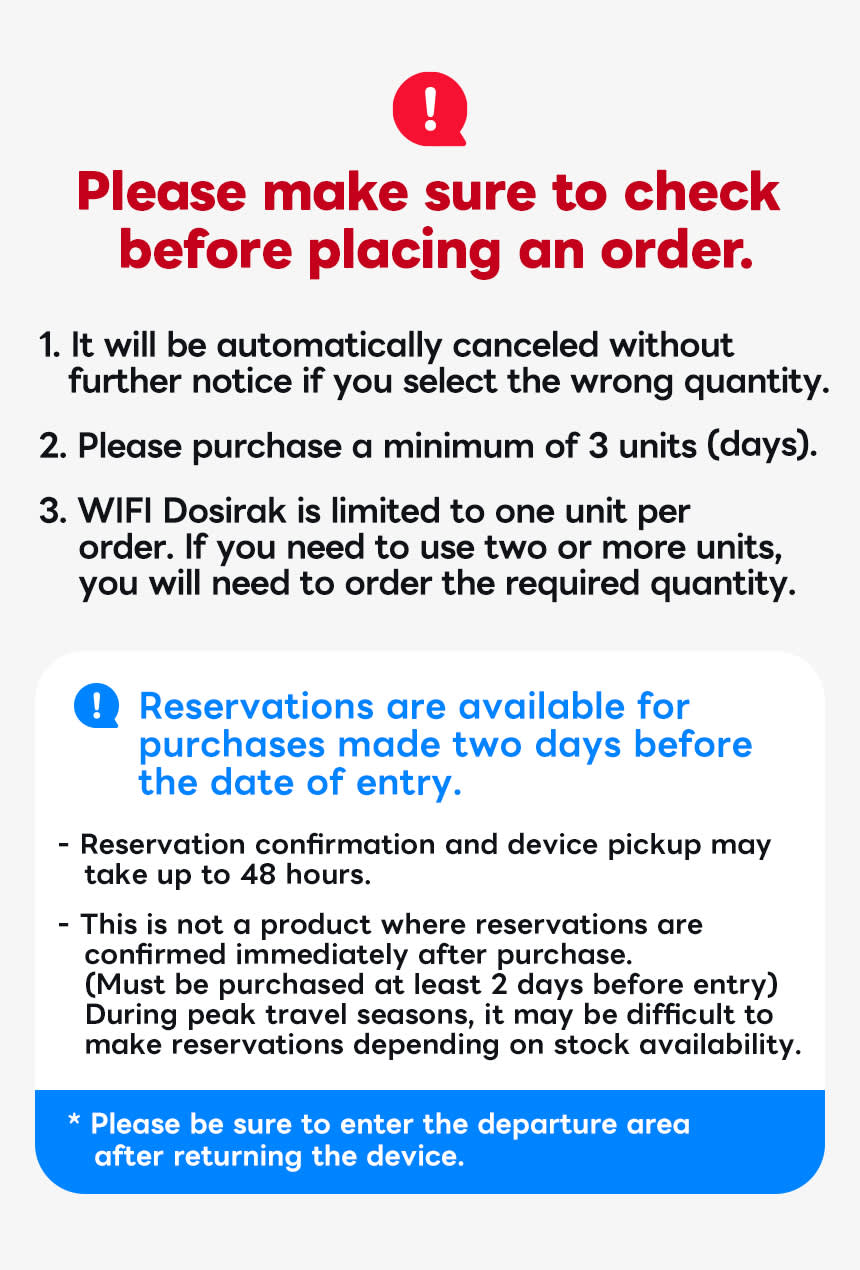 [Airport Pickup] Unlimited Data Pocket Wi-Fi、WIFI Dosirak 4G LTE