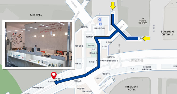 [ソウル 乙支路]ハングルシルバージュエリー作りワークショップ