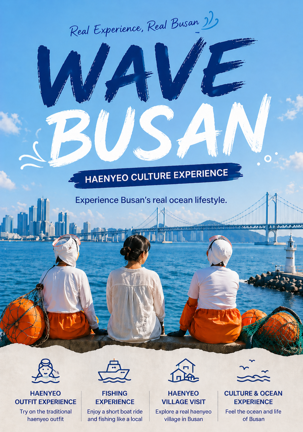 [Busan] Haenyeo Outfit or Fishing with Haenyeo Village Visit