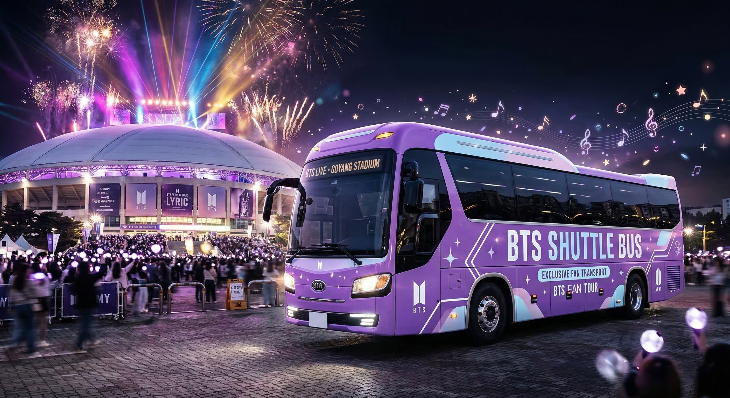 BTS高陽コンサートシャトル（手荷物ケア／片道・往復／即時確定）