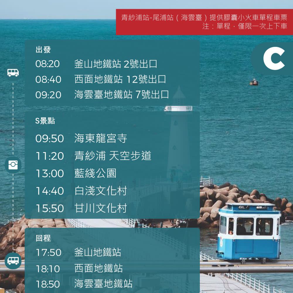 [釜山] 釜山一日游（海云台蓝线公园 / 甘川文化村 / 青沙浦 / 龙宫寺）