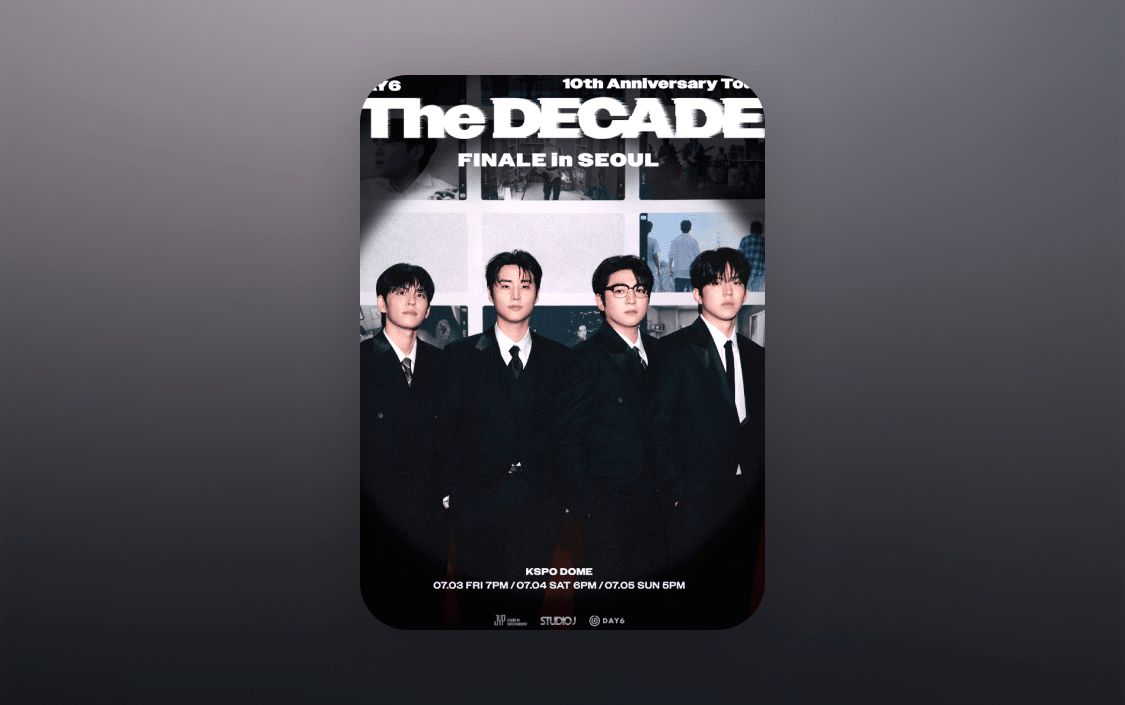 The DECADE DAY6 ソウルコン フィナーレ 2日目 入場特典 DAY6 The DECADE ファイナルコン 入場ギフト - メルカリ