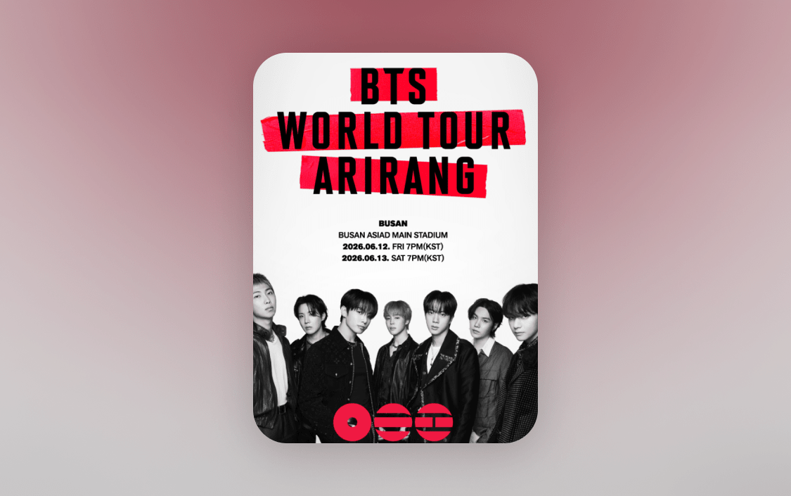 BTS 釜山公演 'ARIRANG' チケット予約・会場アクセスガイド | NOL World