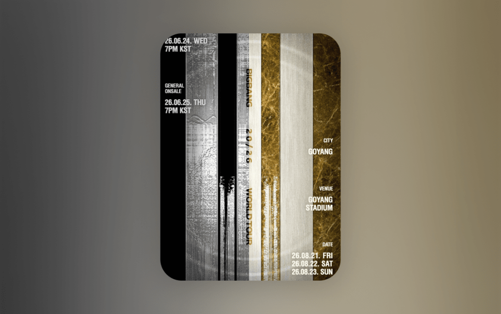 BIGBANG ソウルコン ノナゴン BIGBANG 2026-2027 World Tour Goyang | NOL World