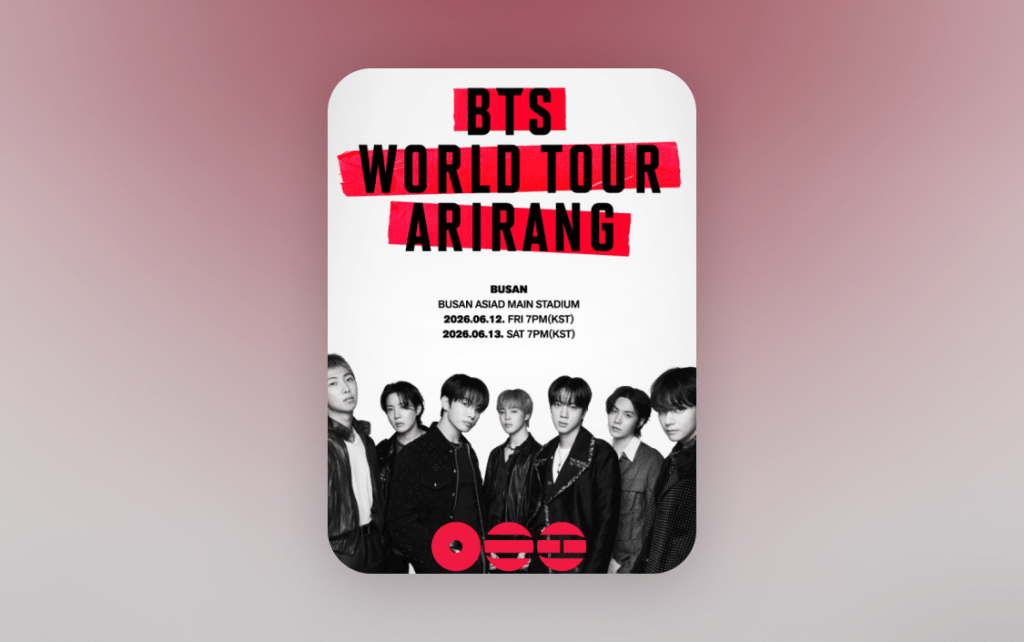 BTS World Tour Arirang in Busan 2026 | NOL World